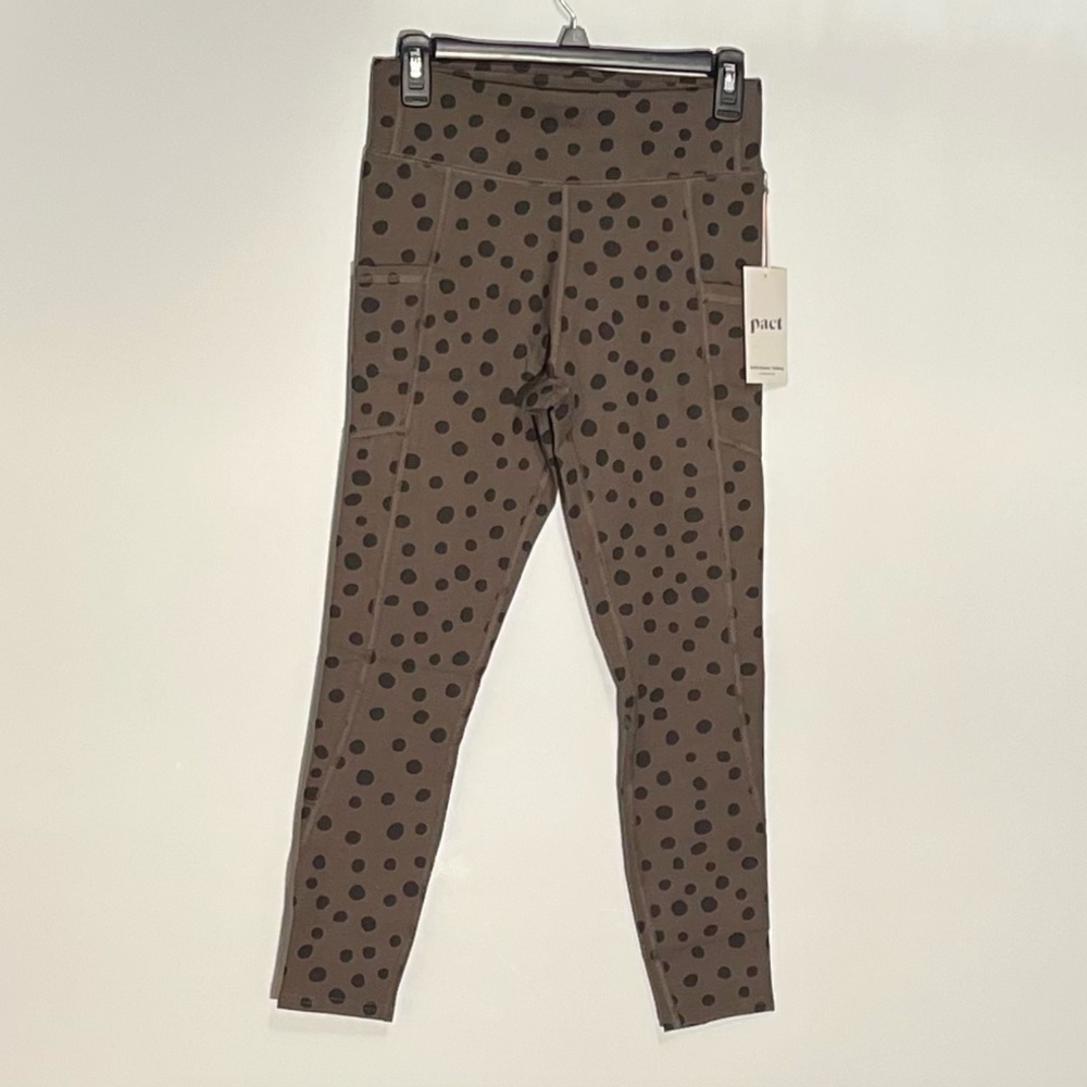 Pact Dark Brown Polka Dot Leggings